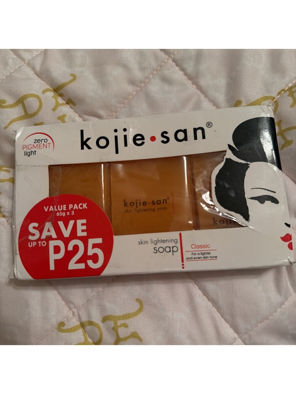 Original Kojie San Skin Lightening Kojic Acid Soap 65g Pack X 3 Thailand New